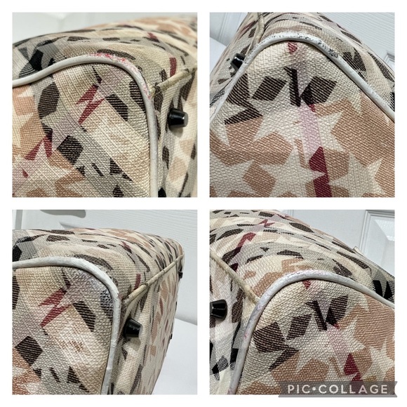 Burberry White Supernova Check Stars Satchel - Picture 16 of 16